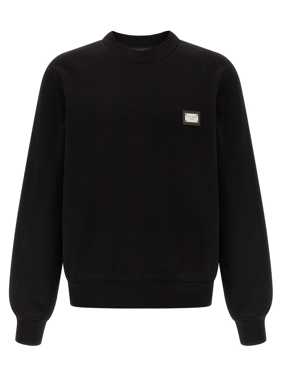 Dolce & Gabbana Logo Plate Sweatshirt — Black