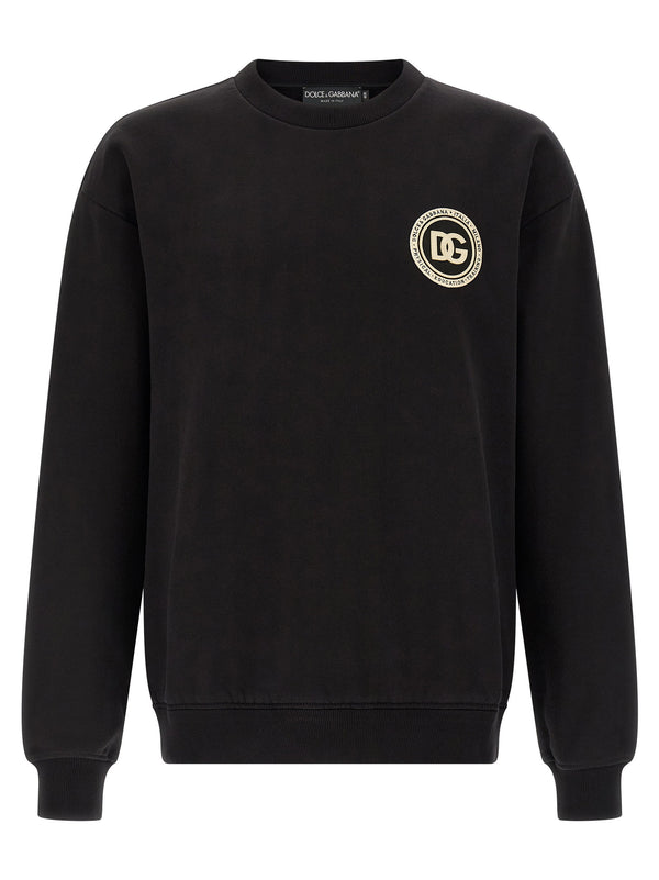سويت شيرت Dolce & Gabbana شعار-رقعة — أسود