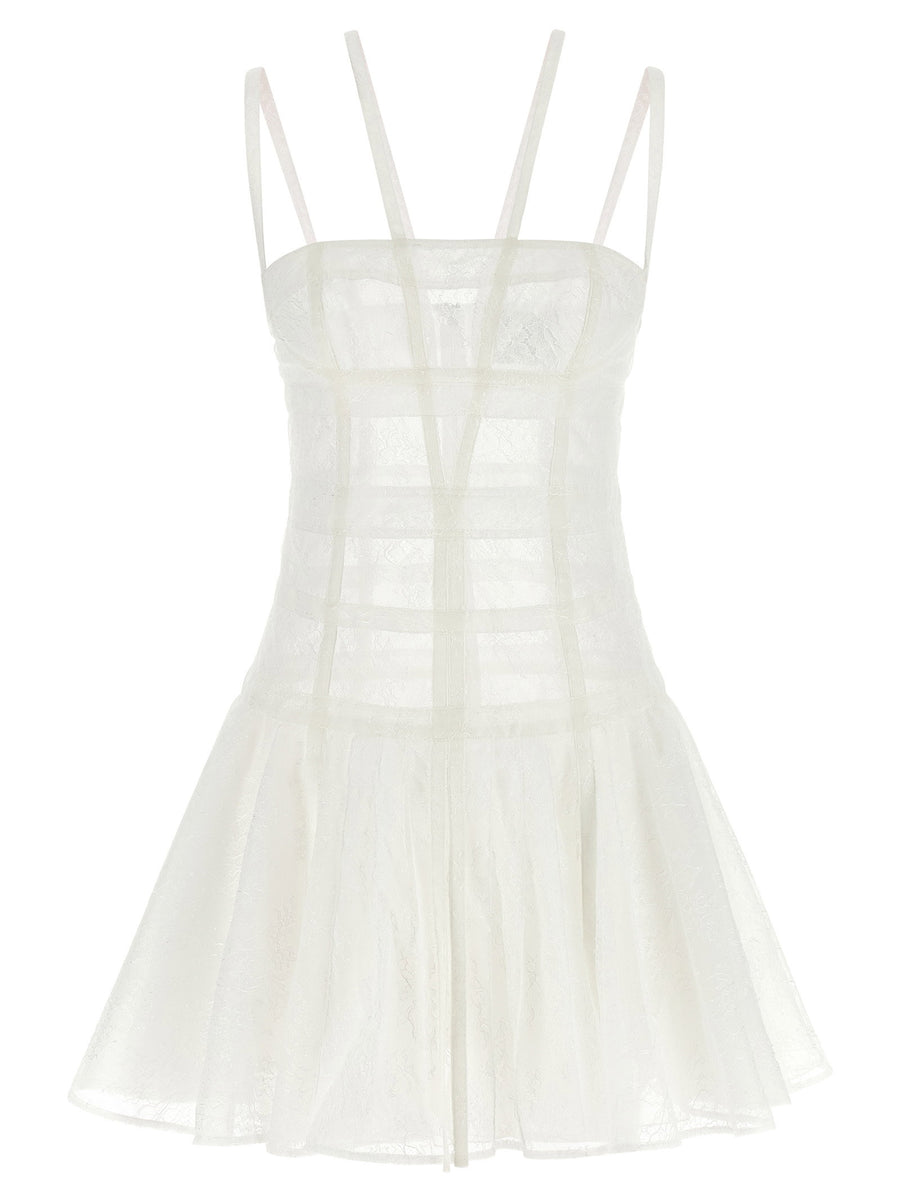 Giovanni Bedin Chantilly Lace Bustier Dress — White