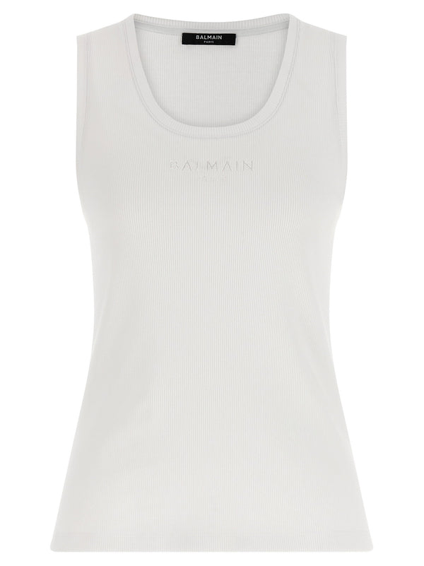 Balmain Logo Embroidery Tank Top