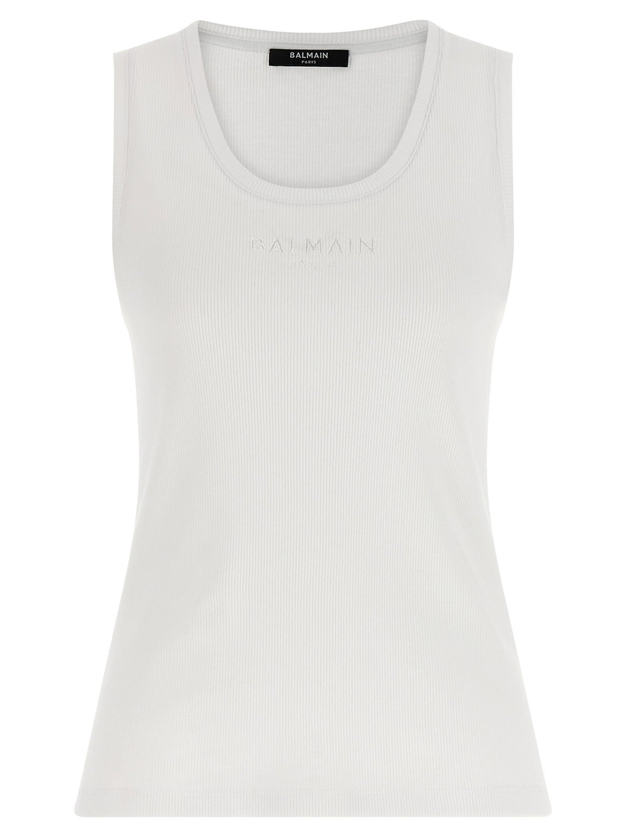 Balmain Logo Embroidery Tank Top
