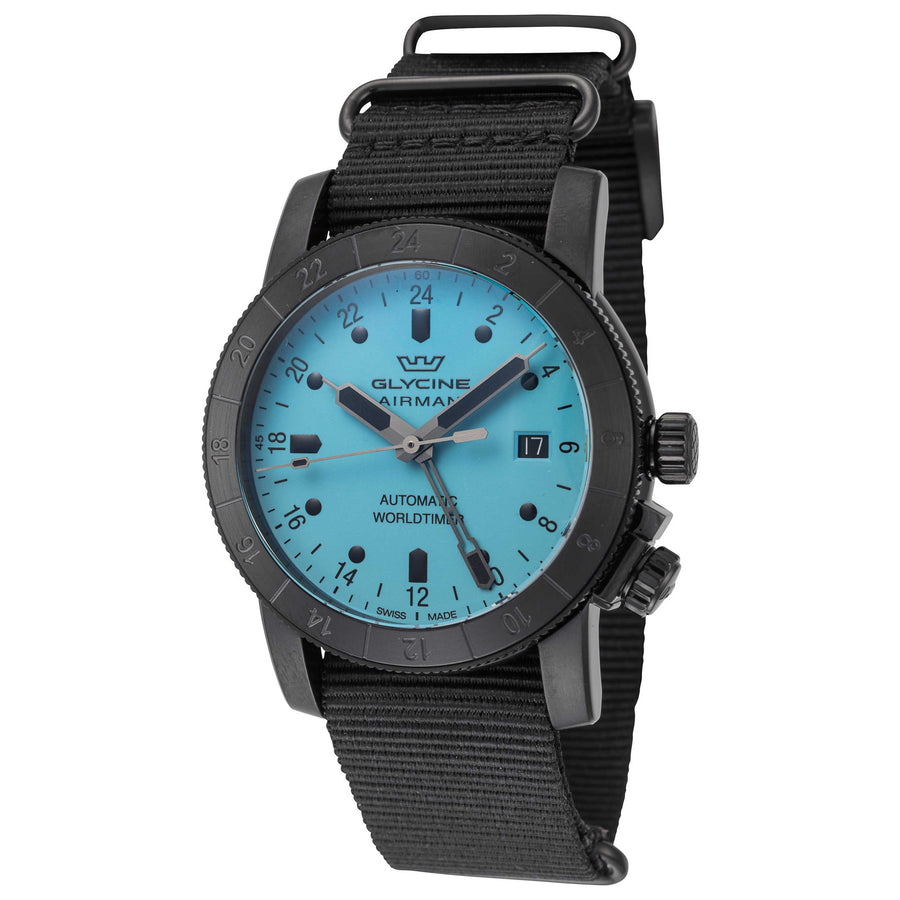 Glycine Mens Airman Contemporary Gmt 42mm Automatic Watch Gl0490 One Color Watches