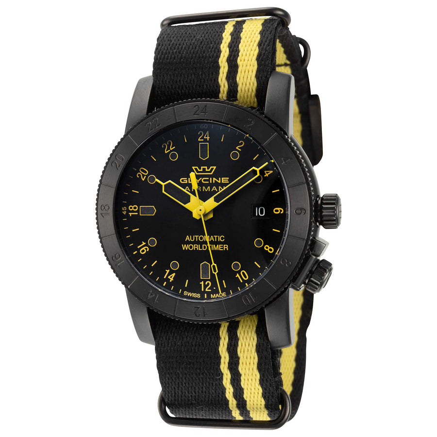 Glycine Mens Airman Contemporary Purist 42mm Automatic Watch Gl0498 One Color Watches