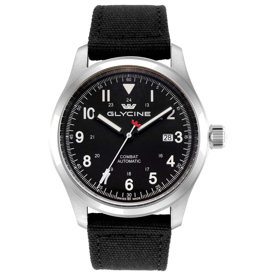Glycine Mens Combat Field 42mm Automatic Fiber Watch Gl0560 One Color Watches