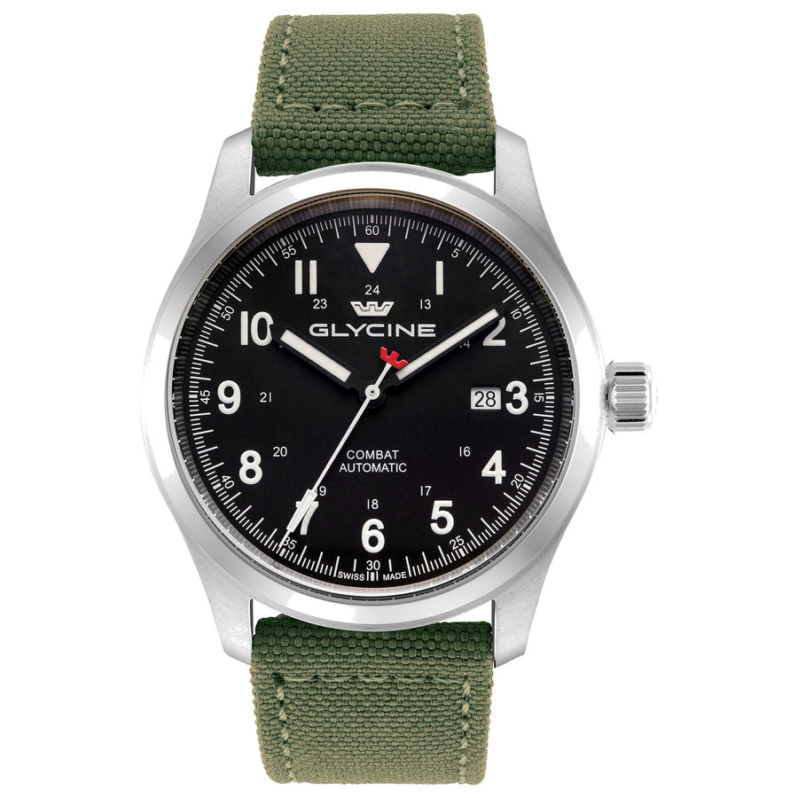 Glycine Mens Combat Field 42mm Automatic Fiber Watch Gl0571 One Color Watches