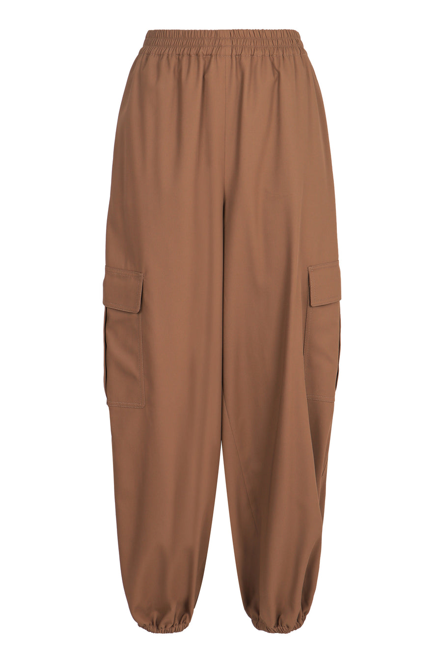 Trousers Glauco Cotton Hazelnut Wide-leg