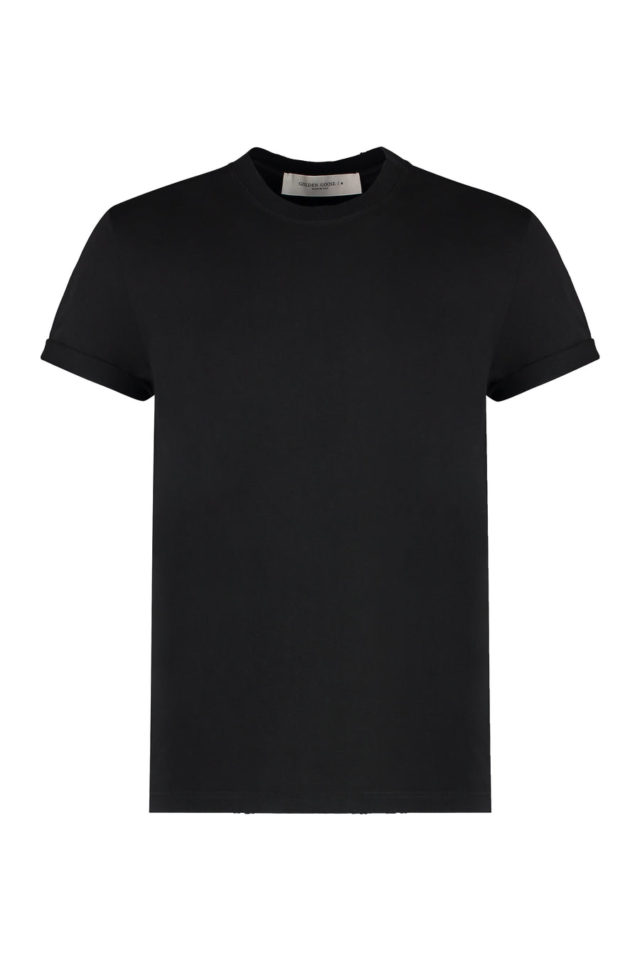 Cotton Crew-Neck T-Shirt Black T-shirts