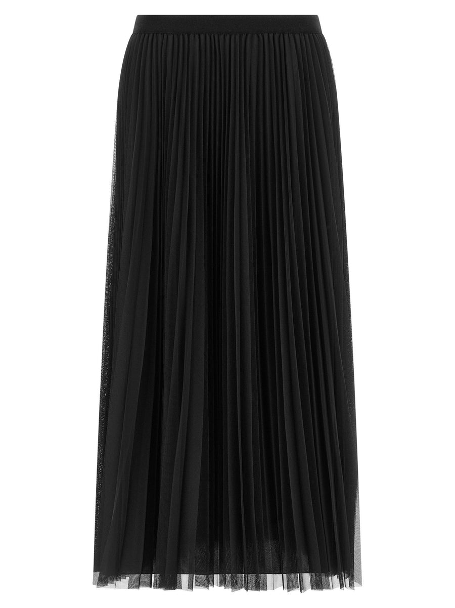 Fabiana Filippi Tulle Pleated Skirt — Black