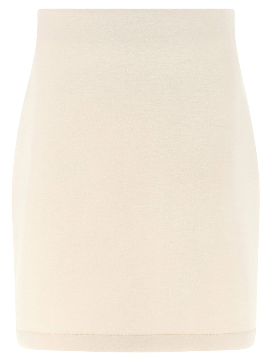 Fabiana Filippi Cashmere Scuba Skirt — Cream