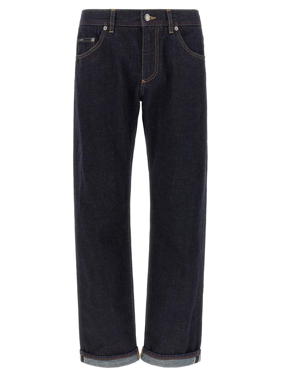 Dolce & Gabbana DG Embroidery Jeans — Dark Indigo