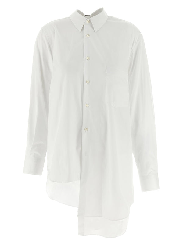 Comme Des Garcons Asymmetric Hem Shirt — White