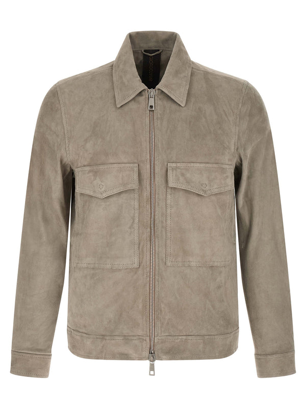 Giorgio Brato Suede Jacket — Taupe