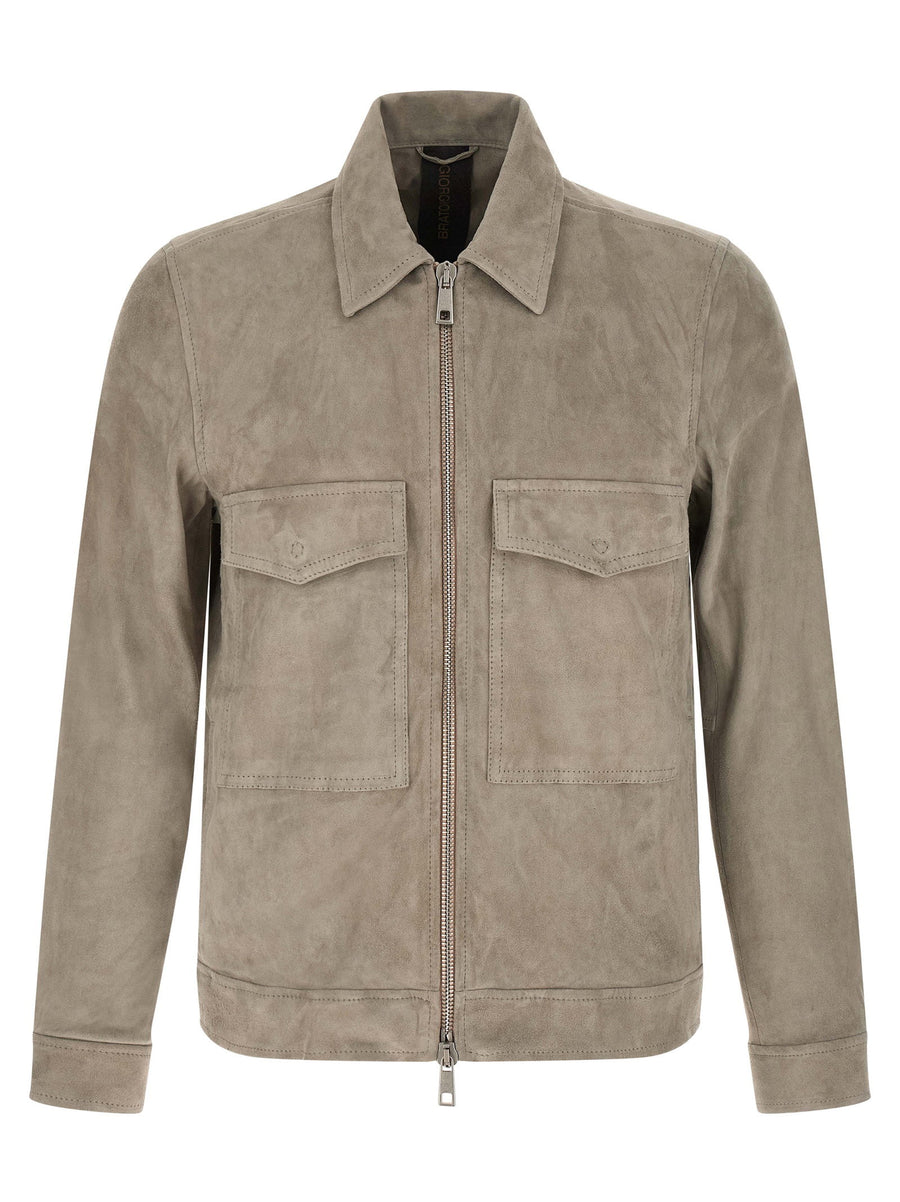 Giorgio Brato Suede Jacket — Taupe