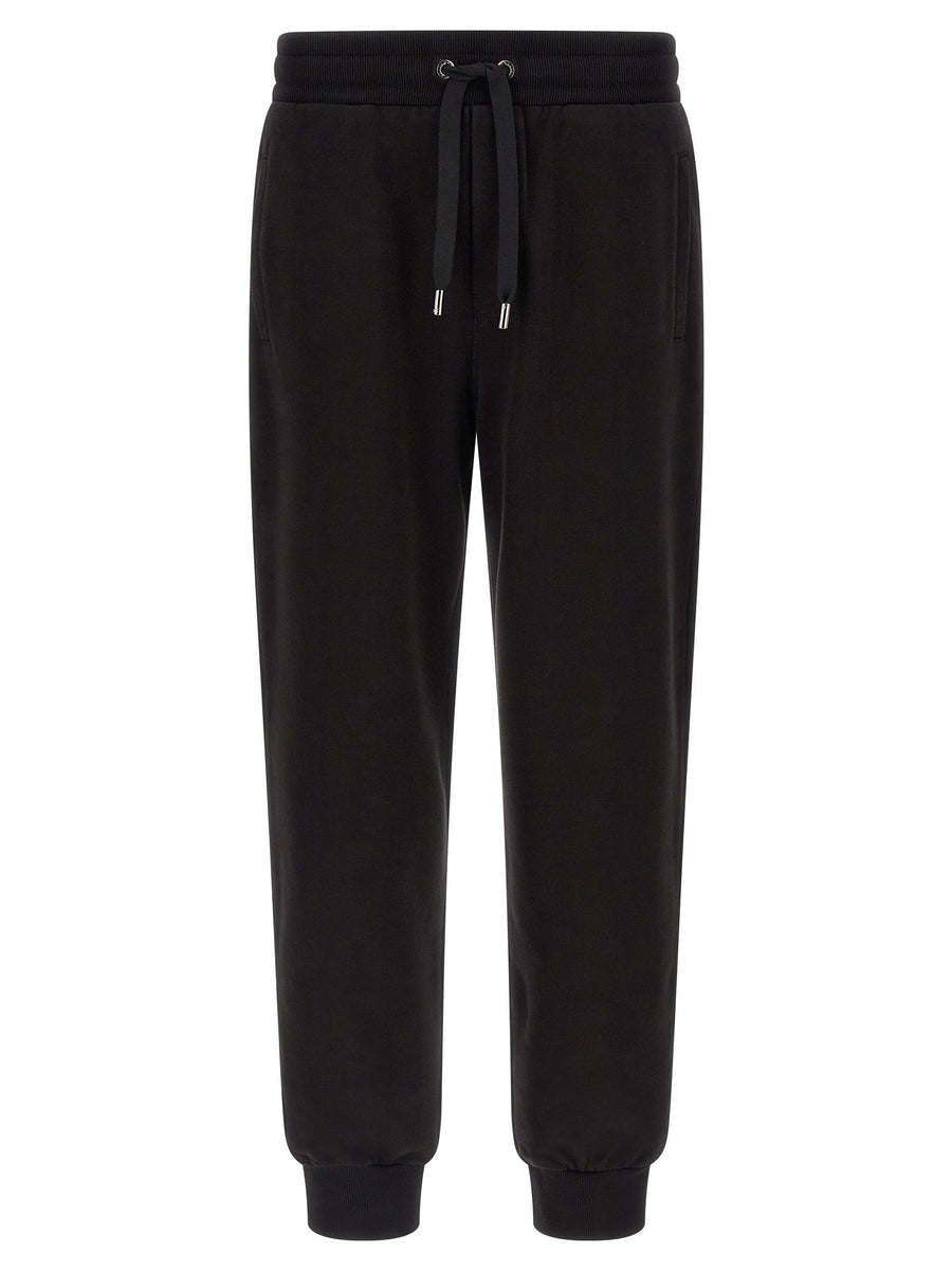 Dolce & Gabbana DG-Patch Cotton Jersey Joggers — black