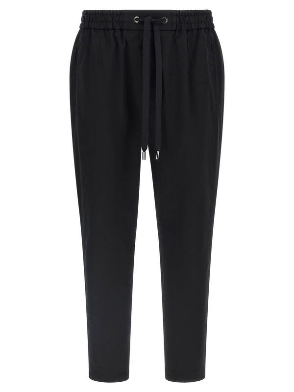 Dolce & Gabbana Logo-Plaque Trousers — Black