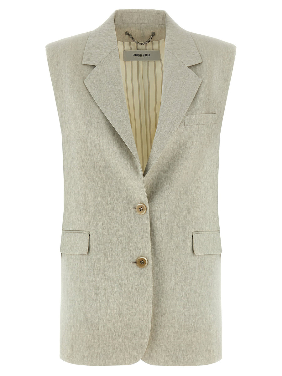 Golden Goose Nicole Vest — Cream