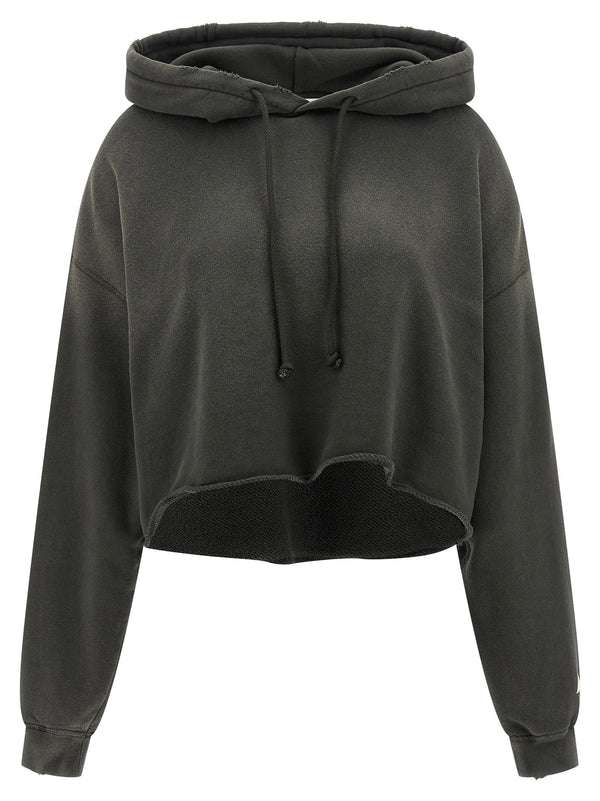 Golden Goose Delavé Cotton with Star Print Hoodie — Gray