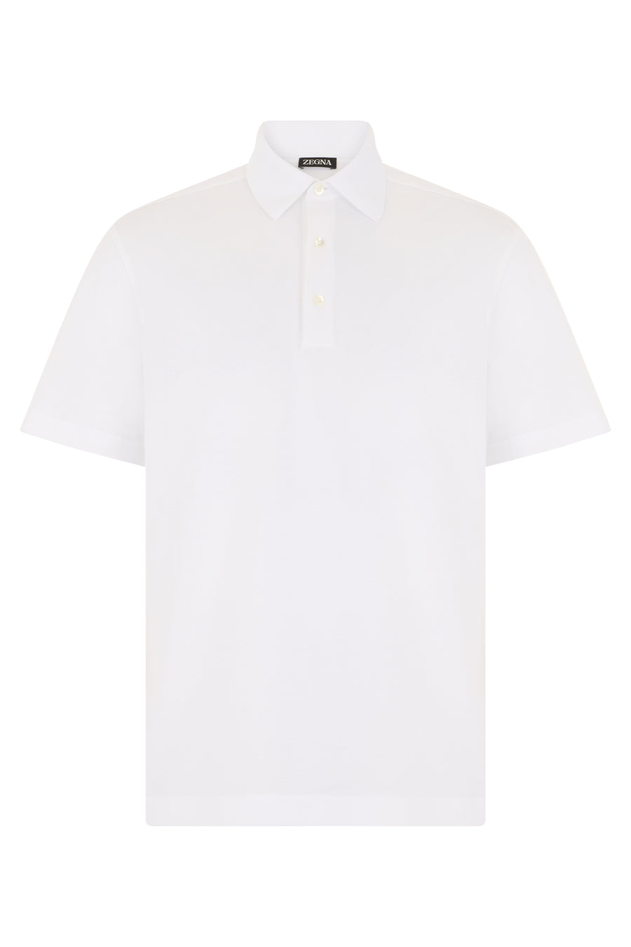 Polo Shirt White Cotton