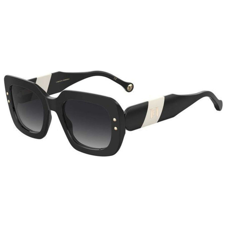 Preloved - Carolina Herrera Womens 52 Mm Black White Sunglasses Her0186-S-80s-52 One Color