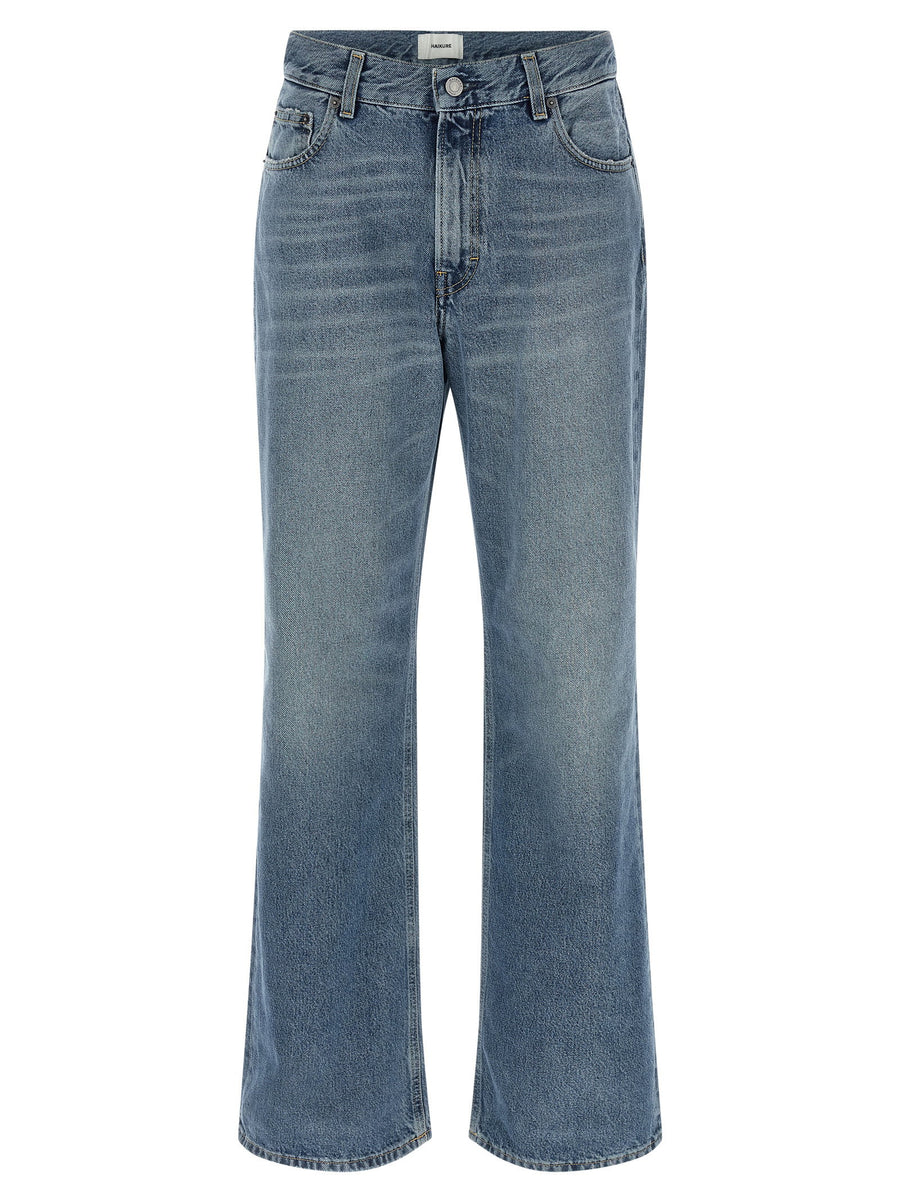 Haikure Straight-Leg Denim Jeans — Blue
