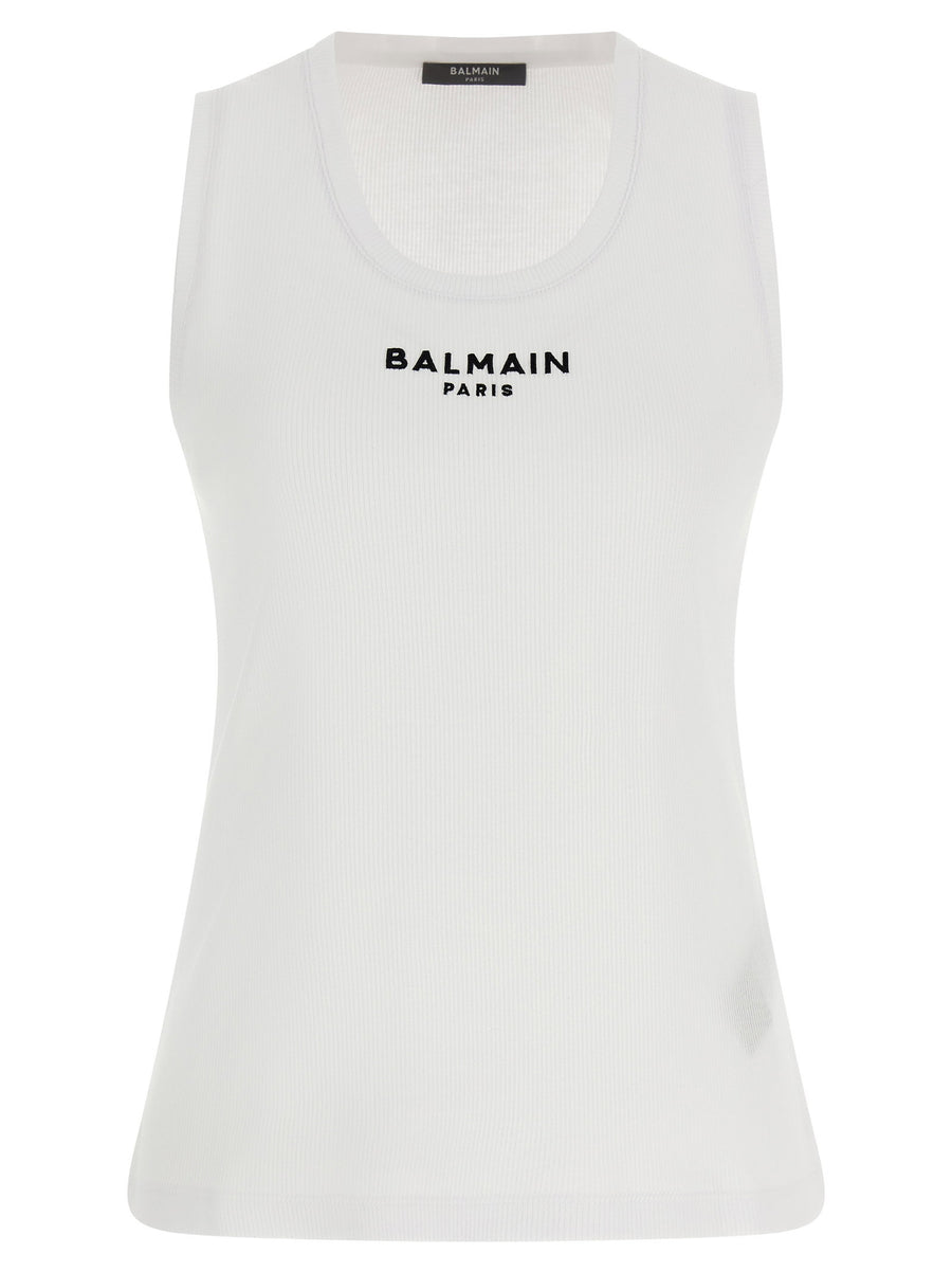 Balmain Paris Tank Top — White