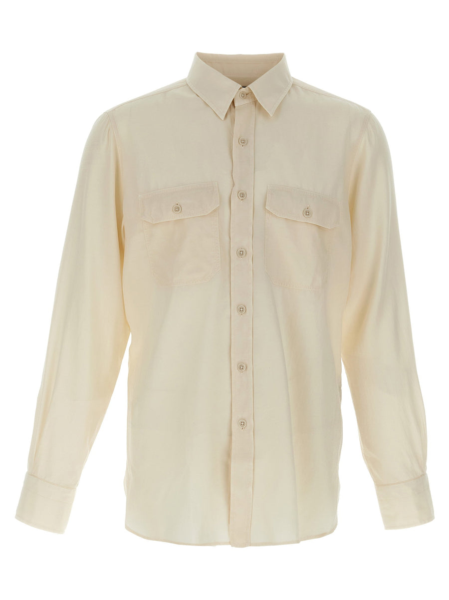 Tom Ford Twill Shirt — Cream