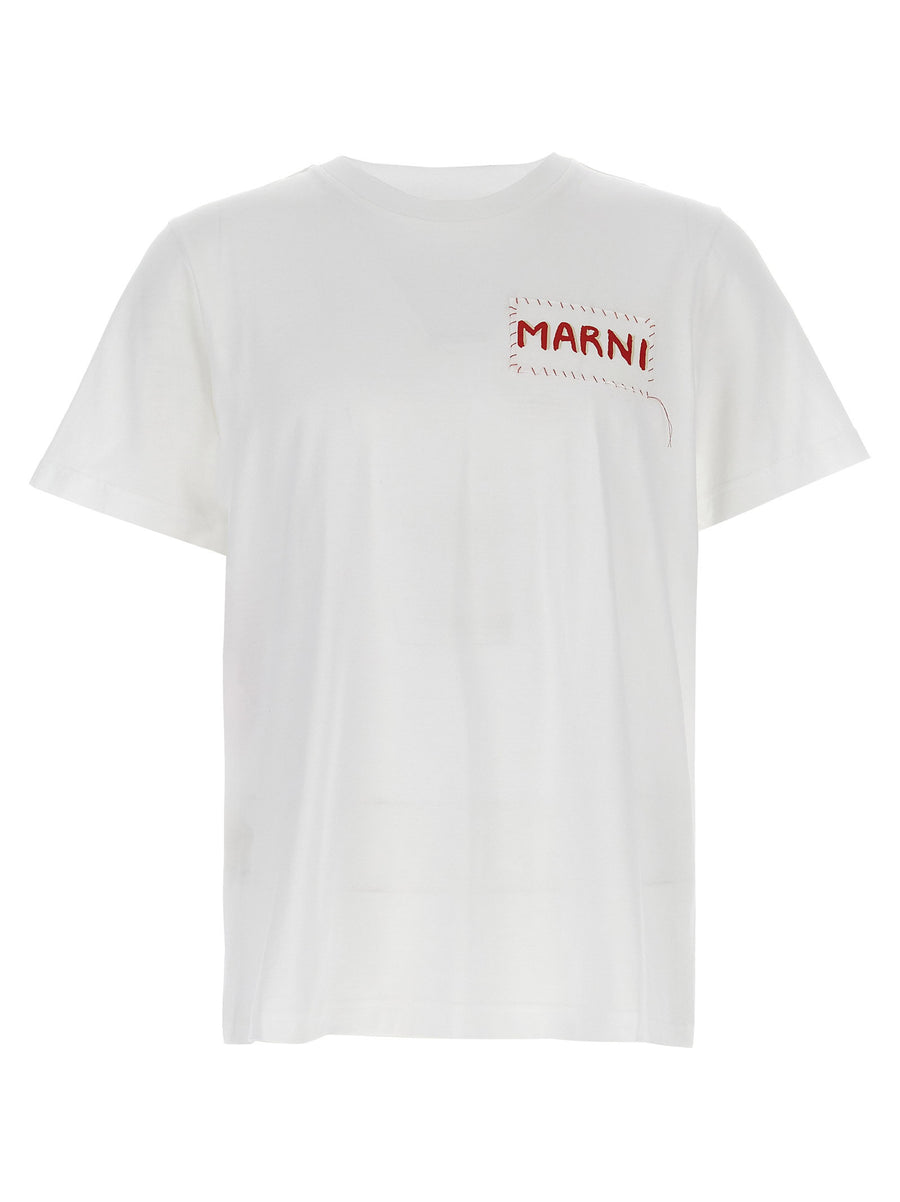 Marni Logo Patch T-Shirt — White