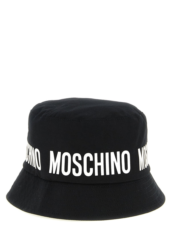 Moschino Kid Teen Cotton bucket hat in black