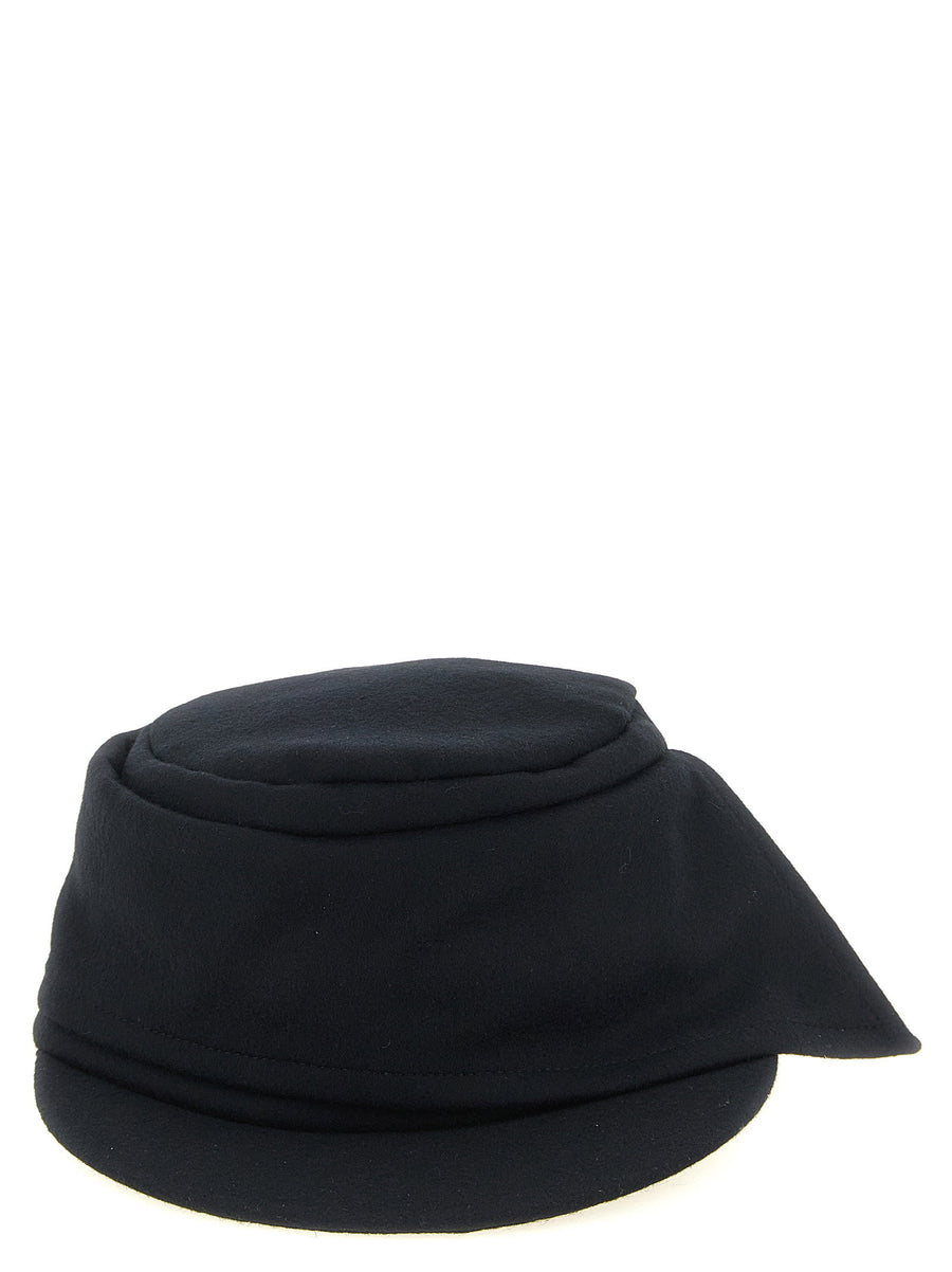 Yohji Yamamoto Asymmetrical Deconstructed Bucket Hat — Black