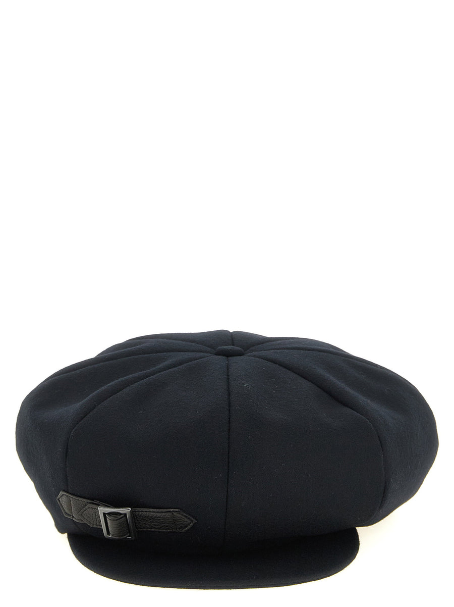 Yohji Yamamoto 8-Panel Cotton-Blend Flat Cap — Black