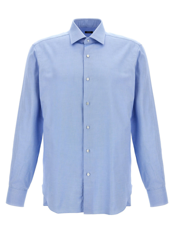 Barba Cotton Shirt — Light Blue