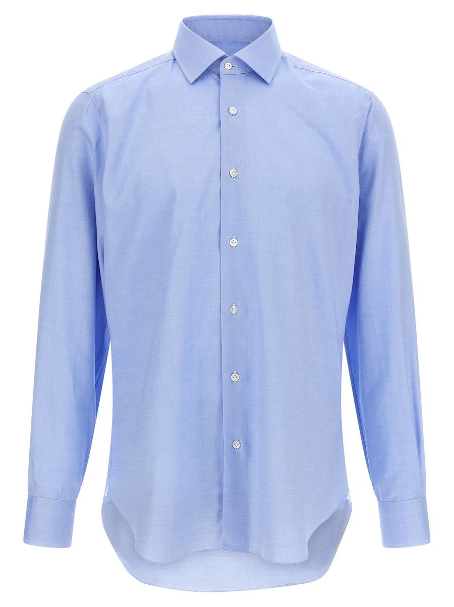 قميص أكسفورد Barba قطن قميص — أزرق