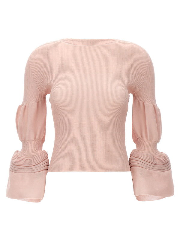 Issey Miyake Ramie blend blouse in pink