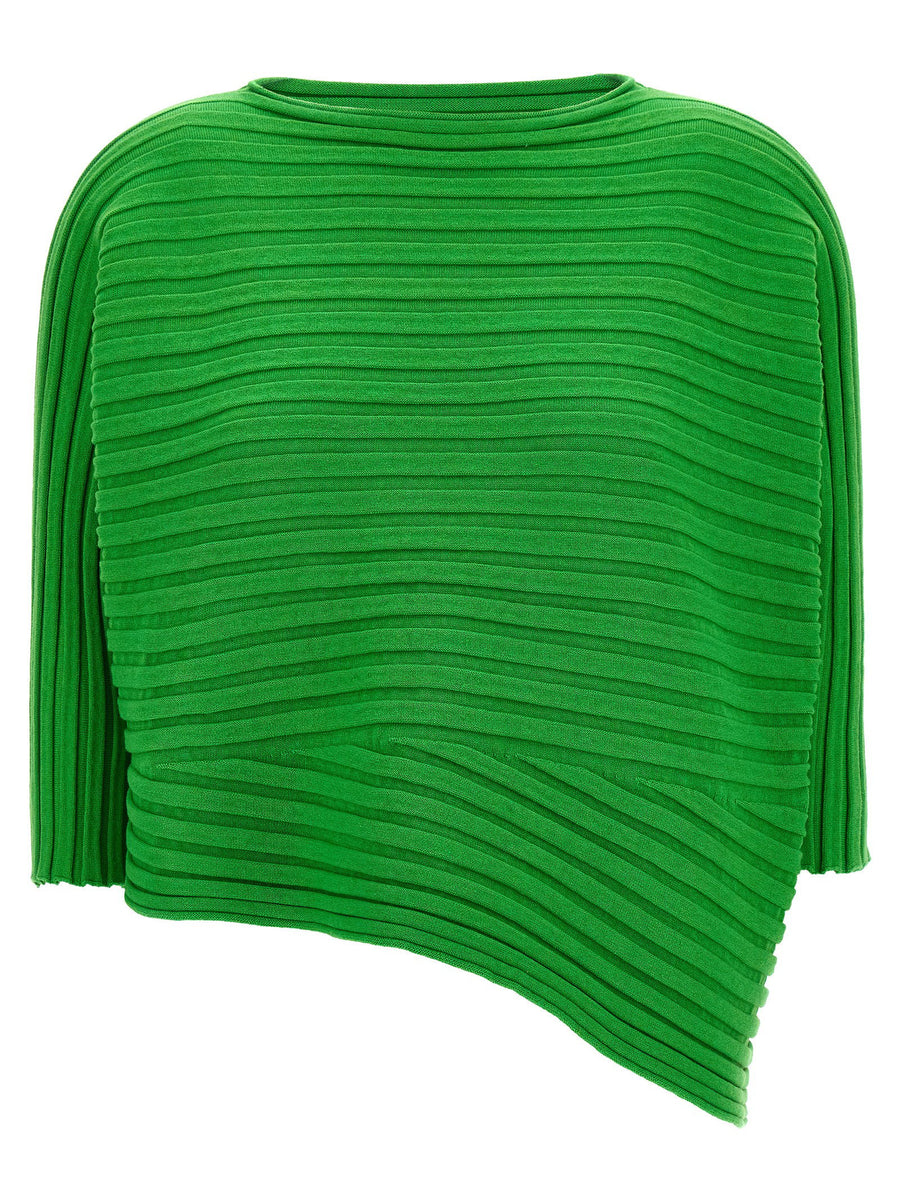Issey Miyake Cotton Cashmere Knit Sweater — Green