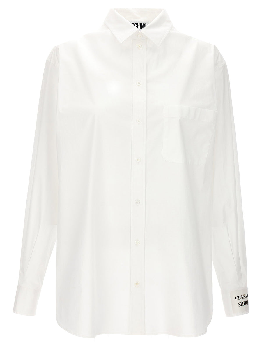 Moschino Stretch Cotton Poplin Shirt — white