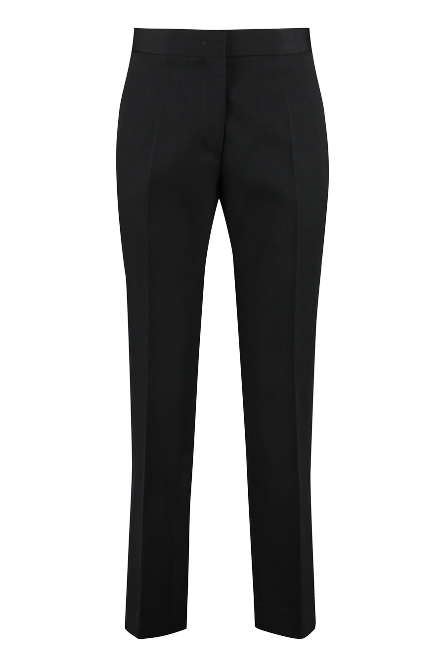 Wool Cropped Trousers Black Virgin
