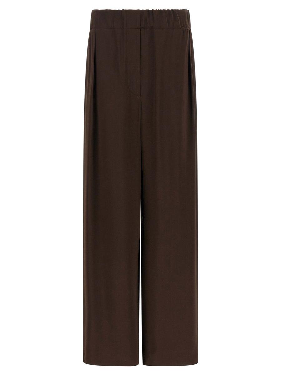 Jil Sander Fluid Viscose Trousers — Brown