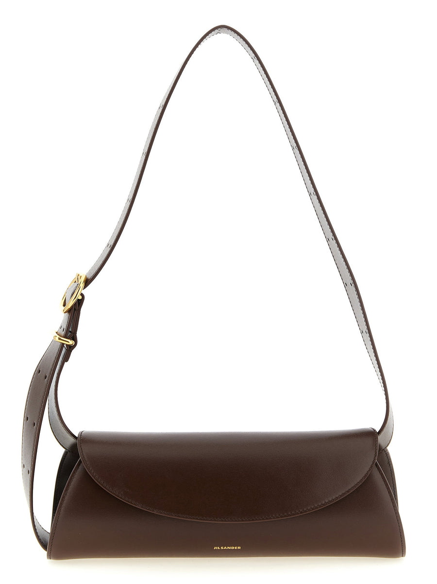 Jil Sander Cannolo Shoulder Bag — Brown