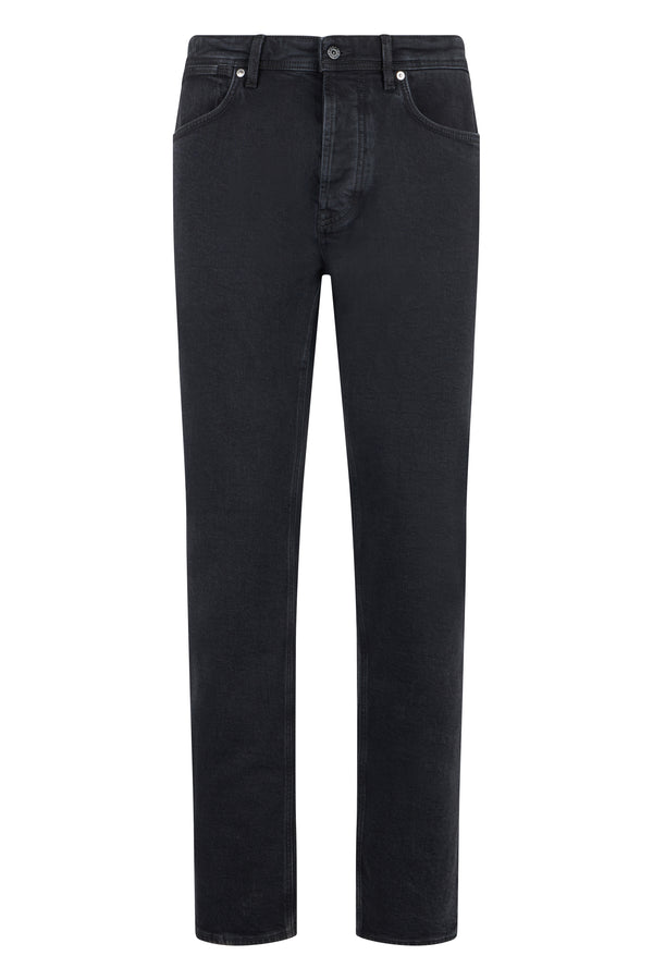 Jeans Slim Fit Black Denim Cotton Slim-fit