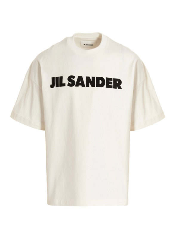 Jil Sander Logo Print T-shirt — Cream