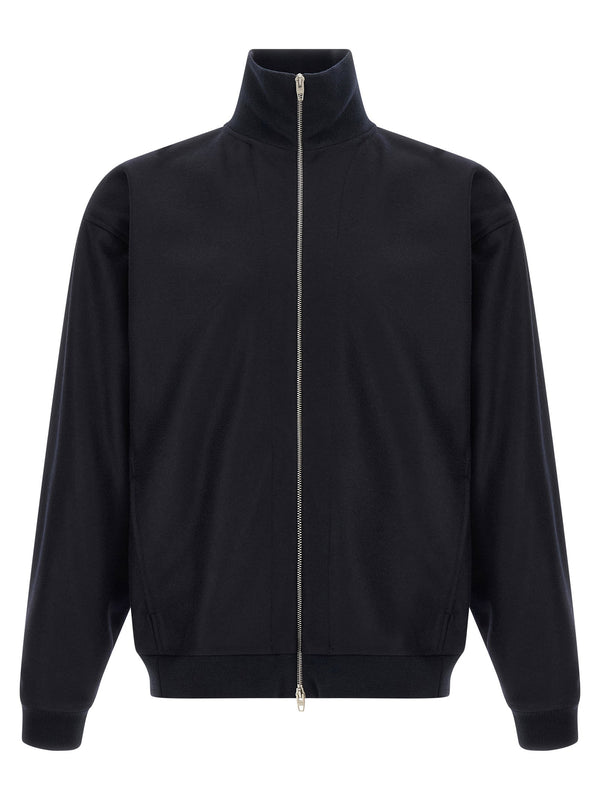 Jil Sander Wool High-Neck Jacket — Black