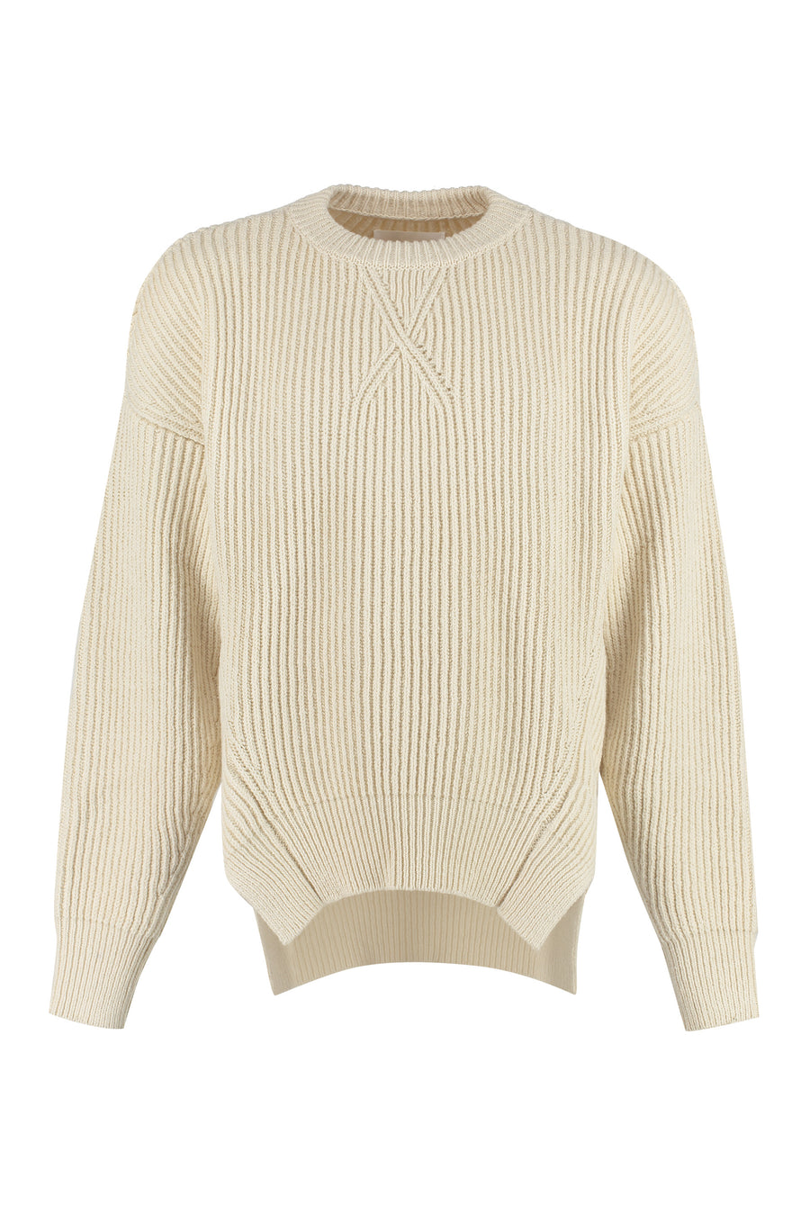 Ribbed Sweater Cornsilk Wool Sweatshirts