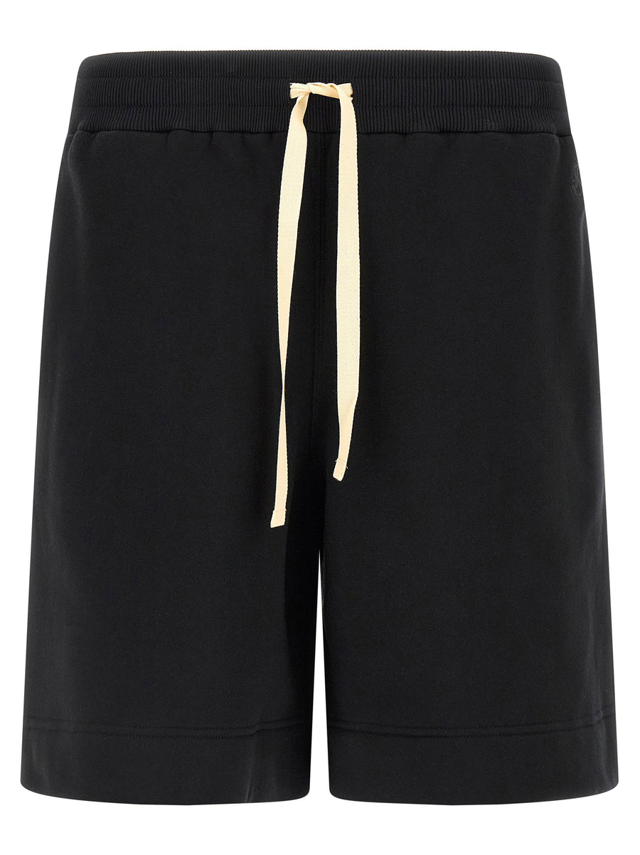 Jil Sander Embroidered Logo Bermudas — Black
