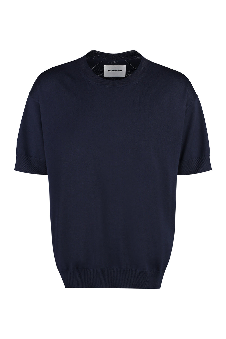 Short-Sleeve Wool Sweater Dark Blue Sweatshirts