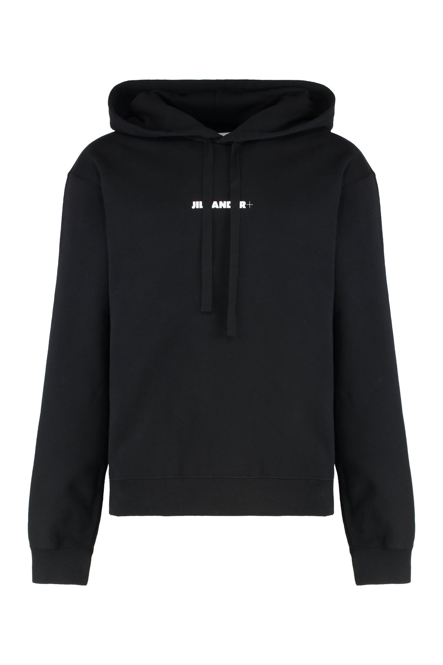 Logo Cotton Hoodie Black Jumpers