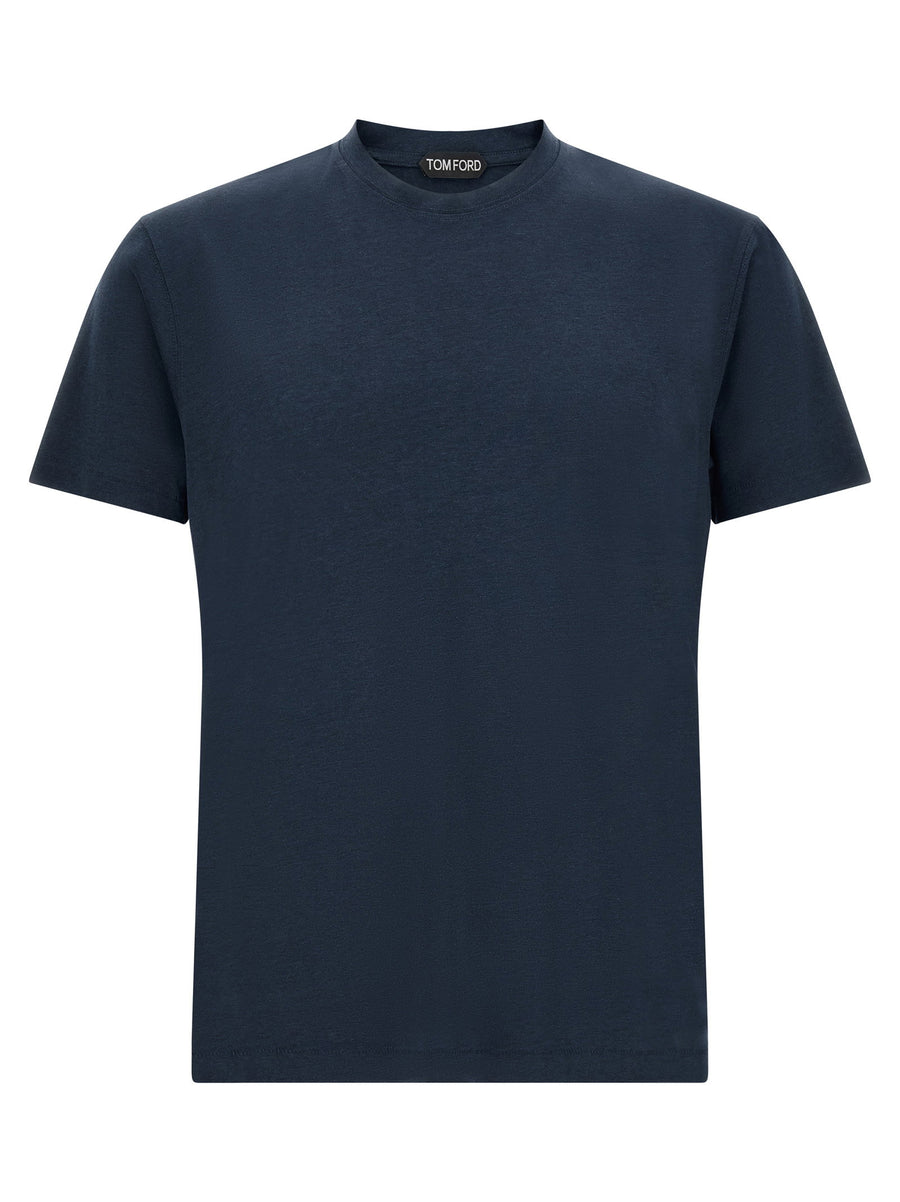 Tom Ford Cotton Crew-Neck T-shirt — Navy