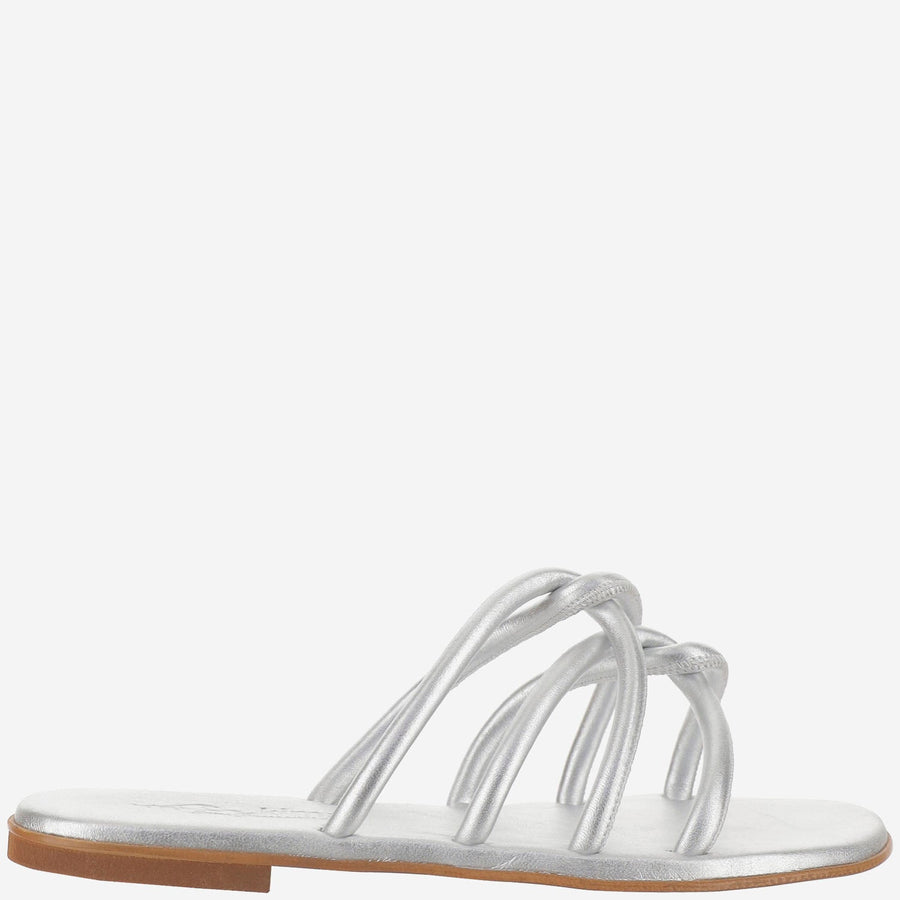 Leather Sandals Silver