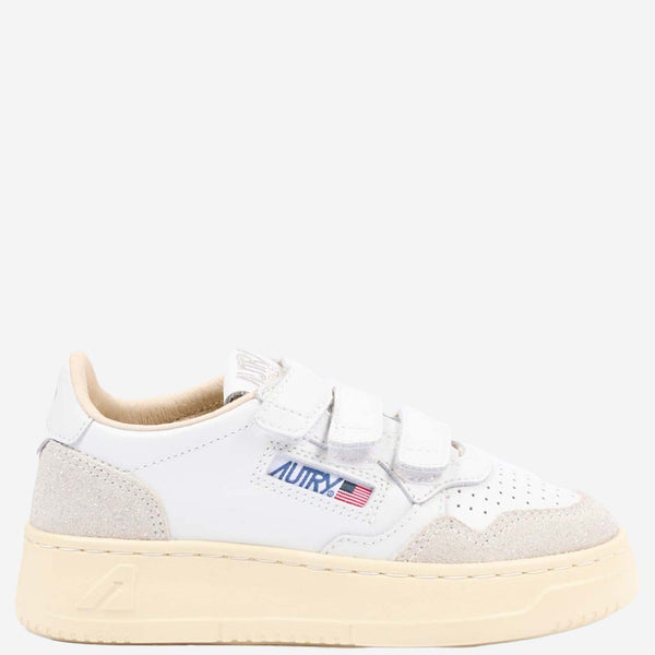 Kids Striped Sneakers Leather Trainers