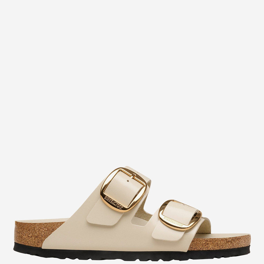 Sandals Arizona Big Buckle Light Beige Leather