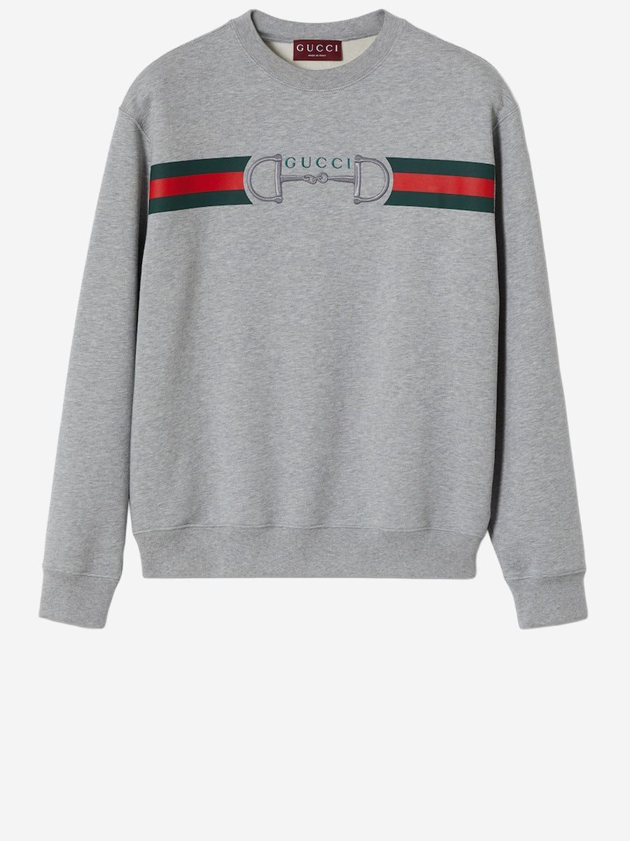 Cotton Sweatshirt With Logo Grey Sweatshirts
